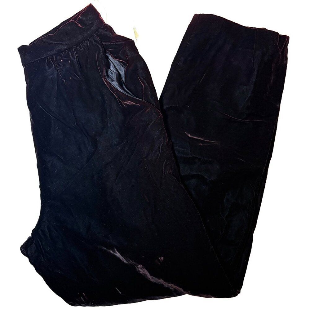 Vintage Lloyd Williams Burgundy Velvet Pants | Made in USA | Size 10